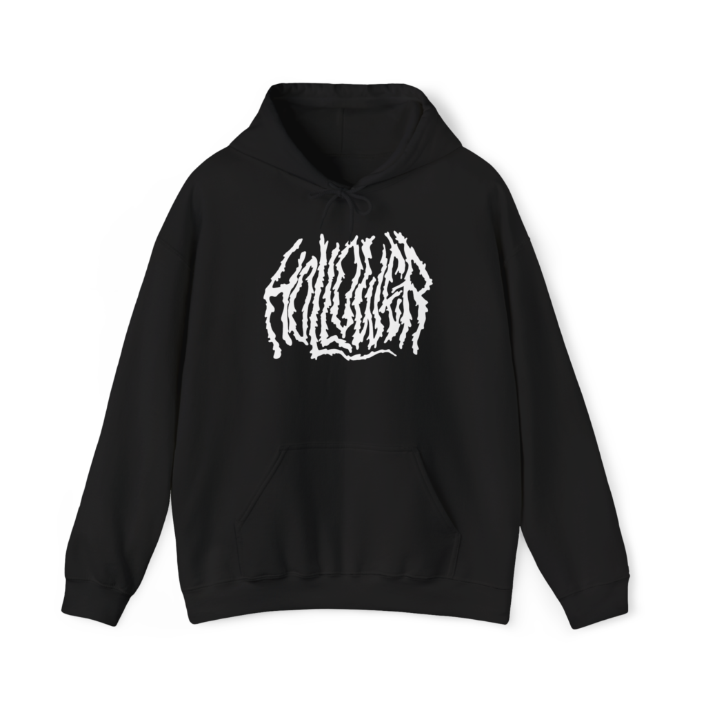 Hollower slobber logo band tee hoodie black sweatshirt